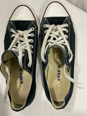 Converse All Star Ox Low Top Sneakers - Black with White Sole